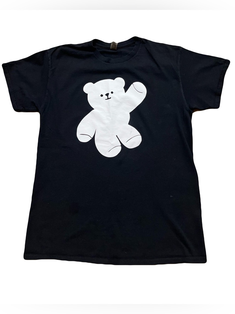 Teddy Bear Tee - Women’s Medium Black - Short Sleeve